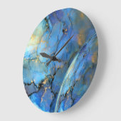 blue gold abstracte scifi orbb grote klok (Hoek)