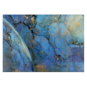 blue gold abstracte scifi orbb snijplank