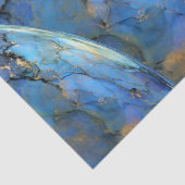 blue gold abstracte scifi orbb tissuepapier (Detail)