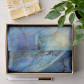 blue gold abstracte scifi orbb tissuepapier (Geschenk)