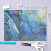 blue gold abstracte scifi orbb tissuepapier (Craft)