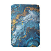 Blue Gold Acrylic Giet  watervloeistof Badmat (Voorkant Verticaal)