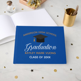 Blue Gold Afstuderen Autograph Keepsake 2025 Gastenboek