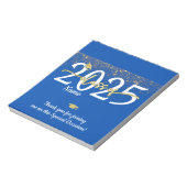 Blue Gold Afstuderen Snoep Bar Wraps Party Favorie Notitieblok (Linkerzijde)