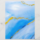 Blue Gold Agate A-Z Wedding Reception Seat Chart (Achterkant)