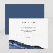 Blue & Gold Agate Geode Detail Kaart (Voorkant / Achterkant)