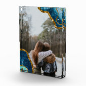 Blue Gold Agate Geode Glitter BFF Family Friends Fotoblokken (Rechts)
