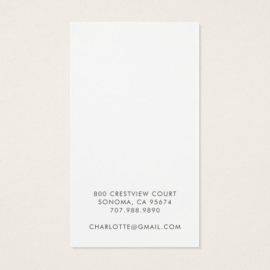 Blue Gold Agate Script Earring Display Kaart (Achterkant)