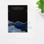 Blue Gold Agate Script Necklace Bracelet Visitekaartje (Bureau)