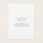 Blue Gold Agate Script Necklace Bracelet Visitekaartje (Achterkant)