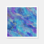 Blue, Gold and Purple Marble  Servet (Voorkant)