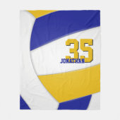 blue gold and white ginormous volleyball fleece deken (Voorkant)