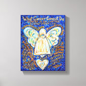 Blue Gold Angel wat kanker niet kan doen Canvas Afdruk (Voorkant)