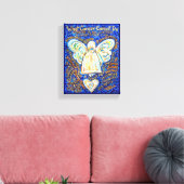 Blue Gold Angel wat kanker niet kan doen Canvas Afdruk (Insitu (Woonkamer))
