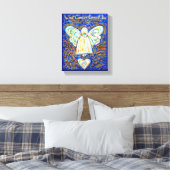 Blue Gold Angel wat kanker niet kan doen Canvas Afdruk (Insitu (Slaapkamer))