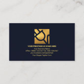 Blue Gold Arrows Gold Power Plug-elektricien Visitekaartje (Achterkant)