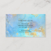 blue gold artistiek abstract visitekaartje (Achterkant)