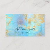 blue gold artistiek abstract visitekaartje (Voorkant)