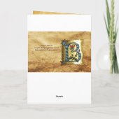 BLUE GOLD B-BRIEF MET FLOWERS MONOGRAM Birthday Kaart (Achterkant)