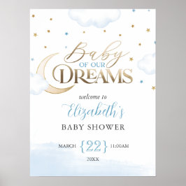 Blue Gold Baby van onze dromen Welkom Poster