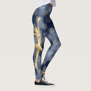 Blue, Gold, Ballerina en Sunshine Pattern Leggings