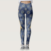 Blue, Gold, Ballerina en Sunshine Pattern Leggings (Voorkant)