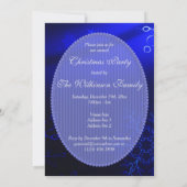 Blue & Gold Bauble & Snowflakes Kerstfeest Kaart (Achterkant)