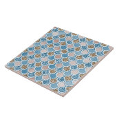 Blue Gold Blush beige Glitter Mermaid Tegeltje (Zijkant)