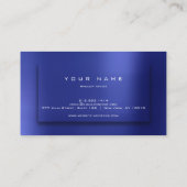 Blue Gold Blush Glitter Typografen Makeup Lashes Visitekaartje (Achterkant)