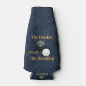 Blue Gold Bowled Beauful Lawn Bowls-design Flesjeskoeler (Voorkant)