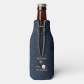 Blue Gold Bowled Beauful Lawn Bowls-design Flesjeskoeler (Fles Achterkant)