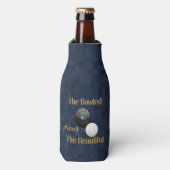 Blue Gold Bowled Beauful Lawn Bowls-design Flesjeskoeler (Fles Voorkant)