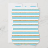 Blue Gold Boy Giraffe Eerste Verjaardag Twinkle St Kaart (Achterkant)