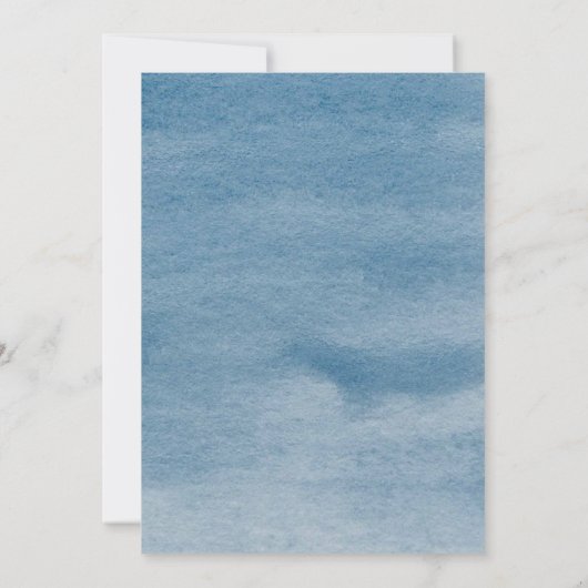 Blue Gold Boy Storybook Thema Baby shower Kaart (Achterkant)