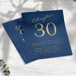 Blue Gold Budget 30th Birthday Invitation Flyer<br><div class="desc">Maak je 30e verjaardag onvergetelijk met een unieke uitnodiging van Zazzle! Viel je 30ste verjaardag in stijl met een op maat gesneden uitnodiging van Zazzle. Onze budgetvriendelijke flyer is perfect voor een leuk en gedenkwaardig verjaardagsfeest. Met gepersonaliseerde tekst en een uniek blauw en goudvormig ontwerp, is deze uitnodiging zeker om...</div>