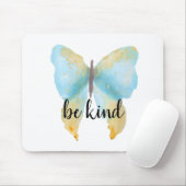 Blue Gold Butterfly inspirerend prijsopgave Muismat (Met muis)