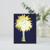 Blue Gold Canary Island Date Palm Briefkaart (Staand voorkant)