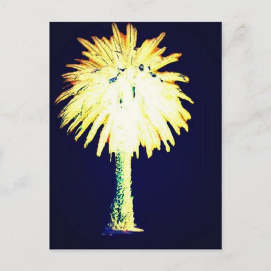 Blue Gold Canary Island Date Palm Briefkaart (Voorkant)