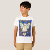 Blue & Gold Cancer Angel T-shirt (Voorkant volledig)