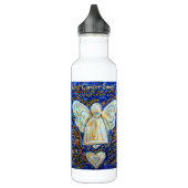 Blue & Gold Cancer kan Angel niet uitvoeren Waterfles (Links)