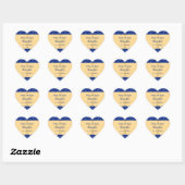 Blue, Gold, Christelijk, Damask, Favor Sticker (Vel)