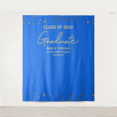 BLUE Gold Class of 2021 backdrop afstuderen Wandkleed (Voorkant)