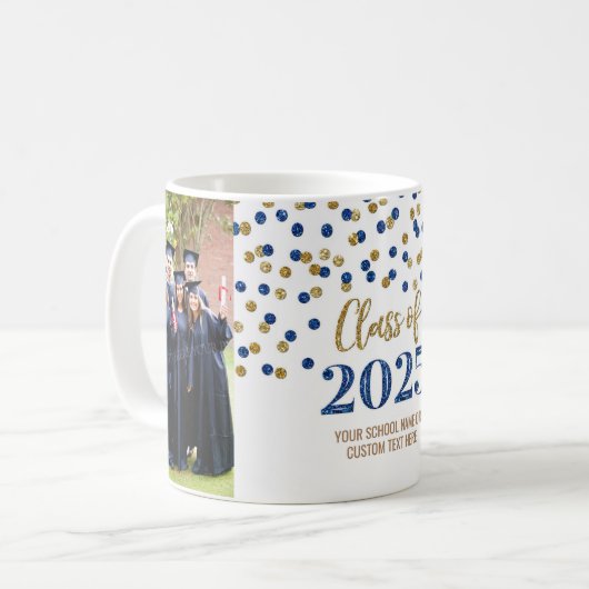 Blue Gold Class van de 2025 Coffee Mok (Voorkant links)