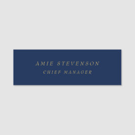 Blue Gold Colors Professional Classical Plain Naamplaatje