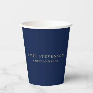 Blue Gold Colors Professional Classical Plain Papieren Bekers