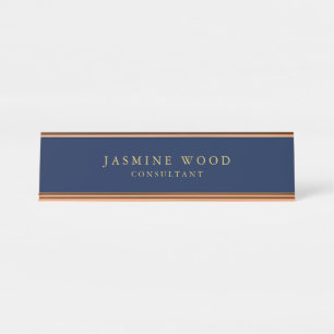 Blue Gold Colors Professional Roos Gold Bureau Naambordje