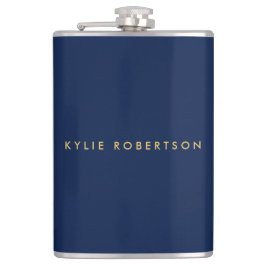 Blue Gold Colors Professional Trendy Modern Plain Heupfles