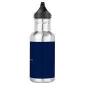 Blue Gold Colors Professional Trendy Modern Plain Waterfles (Rechts)