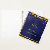 Blue gold confetti business benoemingen planner (Display)