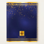Blue gold confetti business benoemingen planner (Achterkant)